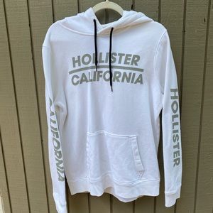 Hollister White Hoodie - Medium
